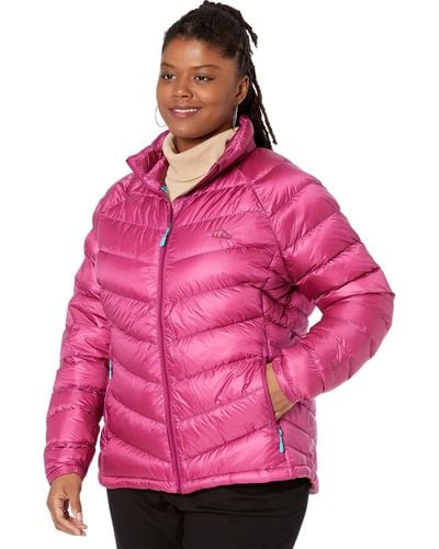 L.L. Bean Plus Size Ultralight 850 Down Jacket - Pink