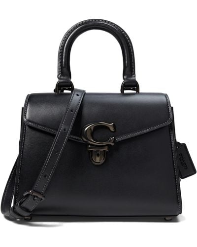 COACH Luxe Refined Calf Leather Sammy Top-handle 21 - Black