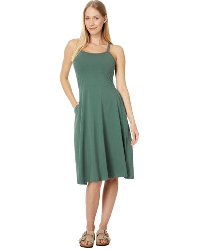 Pact Fit And Flare Midi Dress - Green
