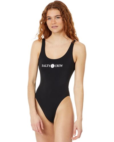 Salty Crew Charter One-piece Swimsuit - Black