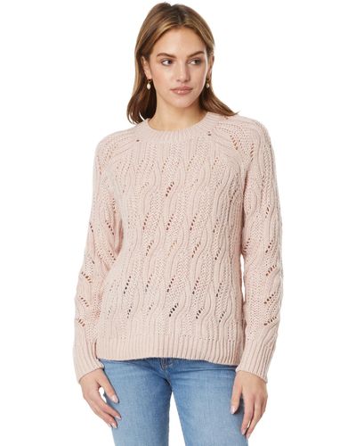 Lucky Brand Cable Stitch Shine Pullover - Natural