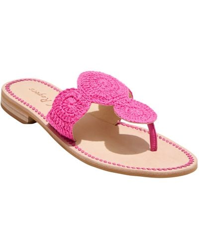 Jack Rogers Jacks Crochet Sandals - Pink