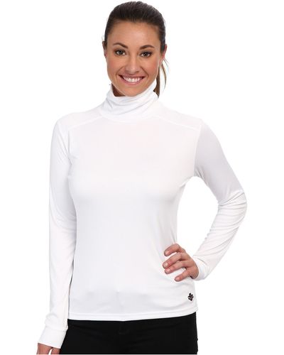 Hot Chillys Peachskins Roll T-neck - White