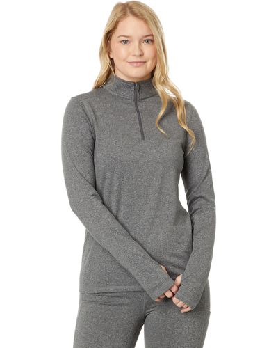 Hot Chillys Micro-elite Chamois Solid Zip-t - Gray