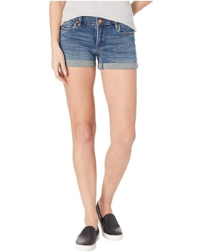 Blank NYC The Fulton Denim Roll Up Shorts In Blue Steel