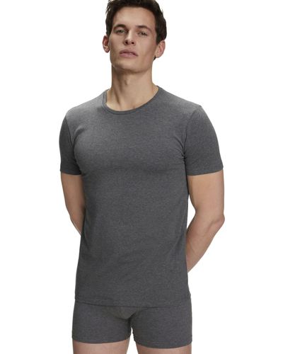 FALKE Daily Comfort Round Neck T-shirt 2-pack - Gray