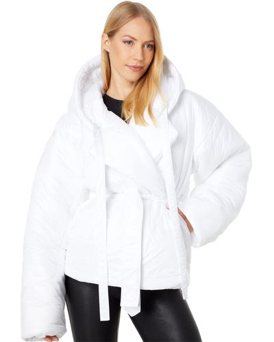 Norma Kamali Hooded Sleeping Bag Coat Short - White