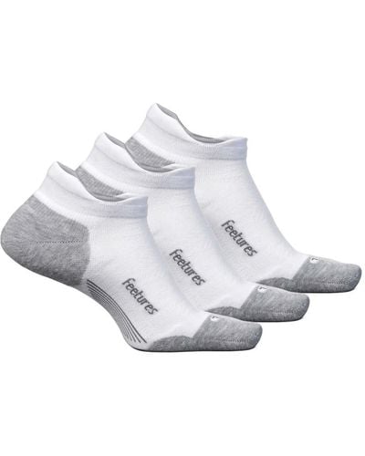 Feetures Elite Max Cushion No Show Tab 3-pair Pack - White