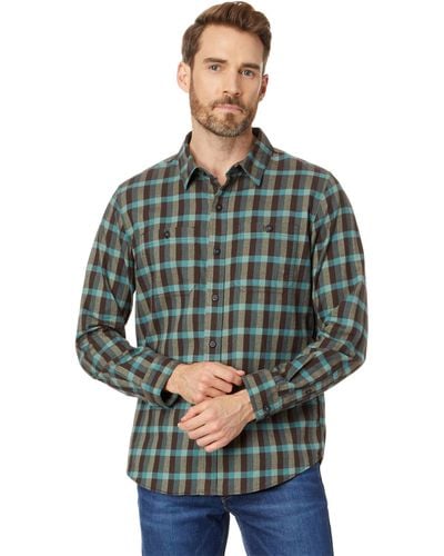 L.L. Bean Wicked Soft Flannel Shirt Plaid Slightly Fitted - Green