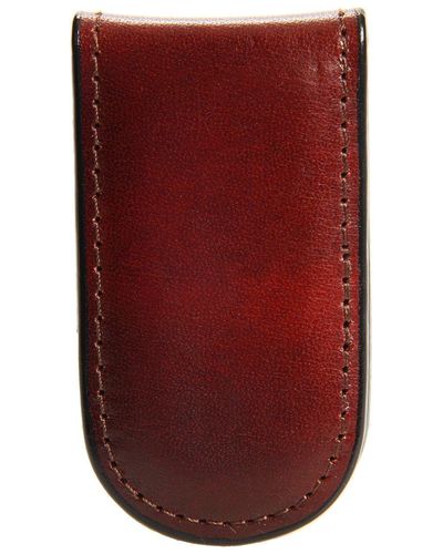 Bosca Old Leather Collection - Magnetic Money Clip - Brown