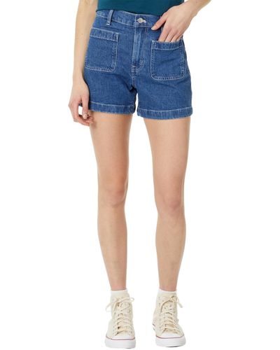 Madewell The High-rise Sailor Short In Woodston Wash - Blue