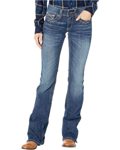 Ariat R.e.a.l. Bootcut Stetch Entwined Jeans In Festival Blue