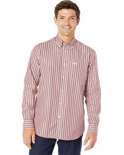 Façonnable Club Spw Poplin Exclusive Stripe Button-down Shirt - Blue