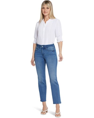 NYDJ Marilyn Straight Ankle Jeans - Blue