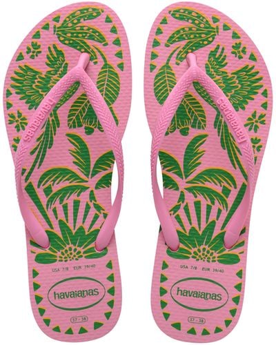 Havaianas Slim Tucano Sandals - Pink