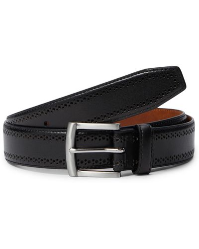 Johnston & Murphy Perfed Edge Belt - Black