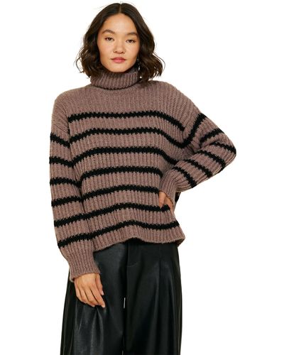 Line & Dot Ariel Sweater Top - Brown