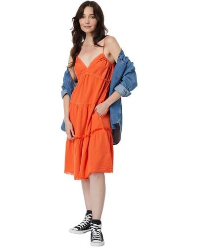 Kut From The Kloth Zaniah - Short Dress W/ Side Pockets - Orange