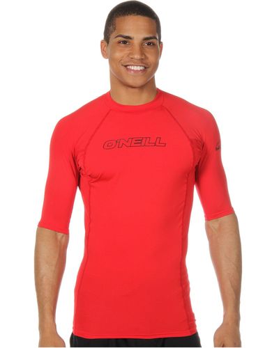 O'neill Sportswear Basic Skins S/s Crew - Red