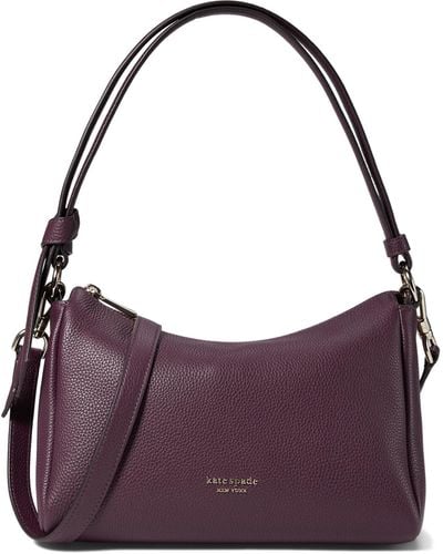 Kate Spade Knott Pebbled Leather Medium Shoulder Bag - Purple