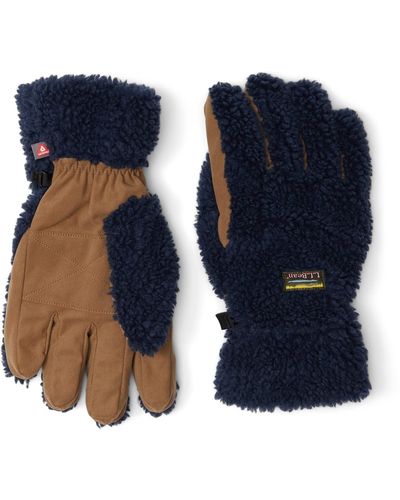 L.L. Bean Mountain Pile Fleece Gloves - Blue