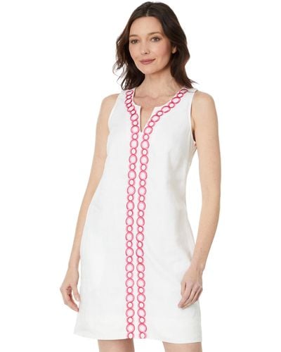 Tommy Bahama Geo Embroidered Short Dress - White