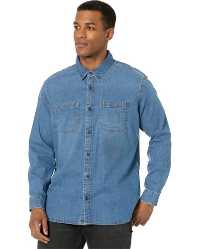 L.L. Bean Beanflex Denim Shirt Traditional Fit - Blue