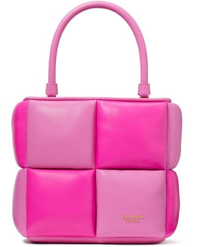 Kate Spade Boxxy Colorblocked Smooth Leather Tote - Pink