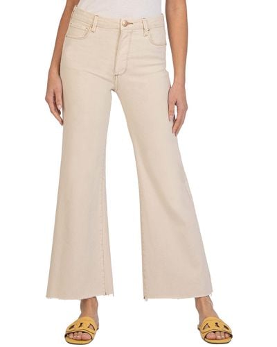 Kut From The Kloth Meg High-rise Fab Ab Wide Leg In Ecru - Natural