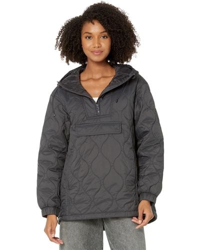 Madewell Quilted Packable Popover Puffer Jacket - Gray