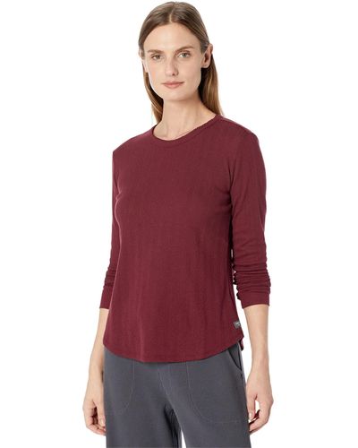 Toad&Co Foothill Pointelle Long Sleeve Crew - Red