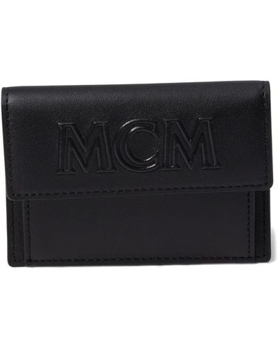 MCM Aren Leather Card Case Mini - Black