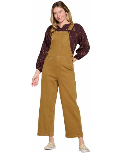 Toad&Co Balsam Seeded Denim Overalls - Brown