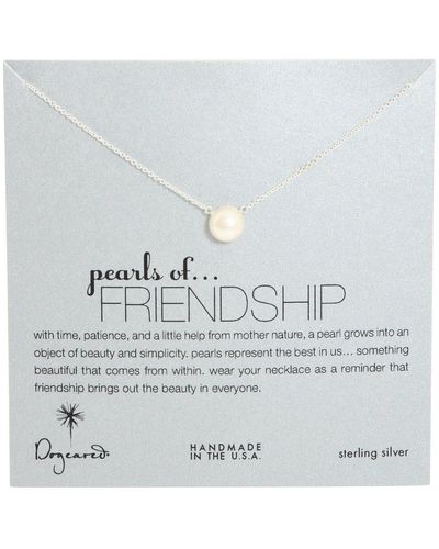 Dogeared Pearls Of Friendship Necklace - Metallic