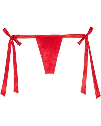 Cosabella Never Say Never Italian Tie Thong - Red