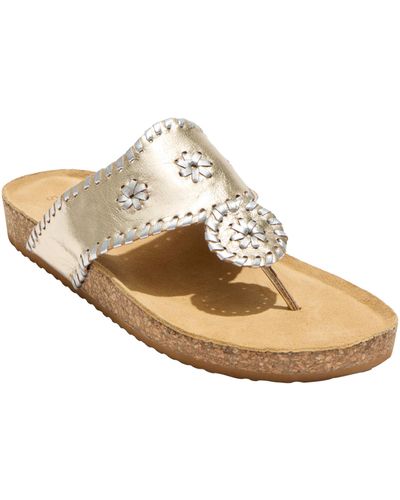 Jack Rogers Atwood Casual Sandals - Metallic