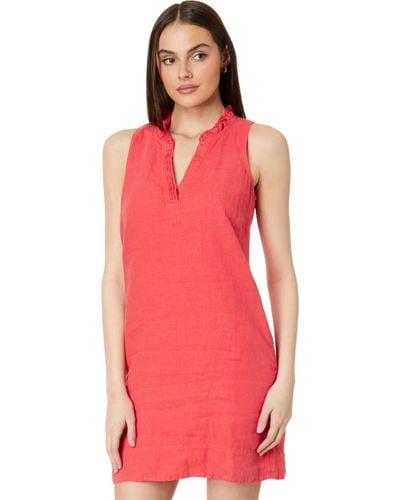 Tommy Bahama Two Palms Double Ruffle Dress - Red