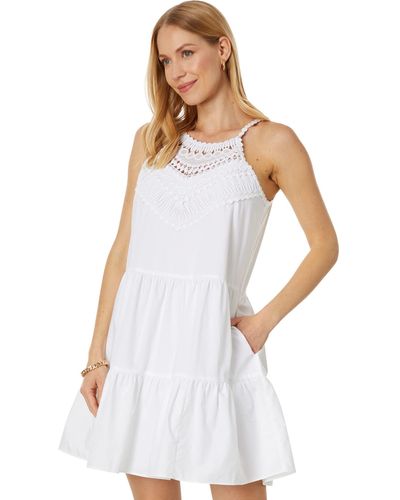 Lilly Pulitzer Britt Cotton Halter Dress - White