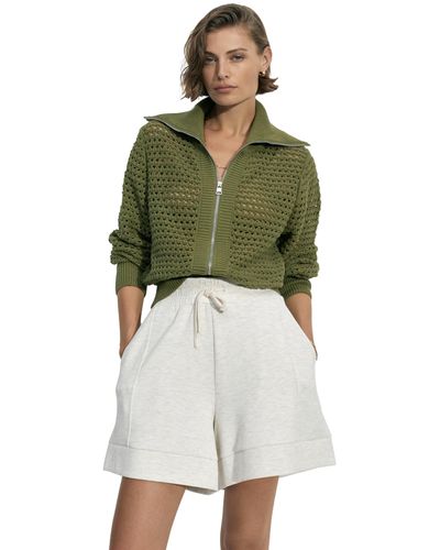 Varley Eloise Full Zip Knit - Green