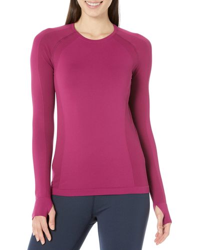 Sweaty Betty Athlete Seamless Workout Long Sleeve Top - Purple