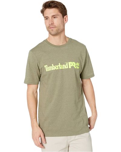 Timberland Base Plate Short Sleeve T-shirt With Logo - Green