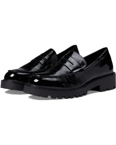 Vagabond Shoemakers Kenova Crinkled Patent Leather Penny Loafer - Black