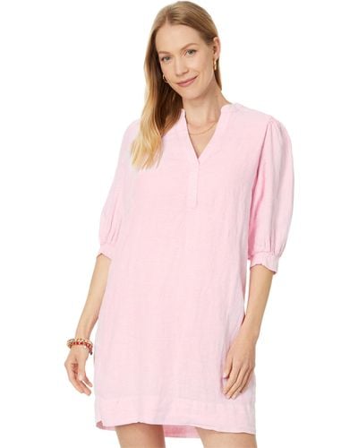 Lilly Pulitzer Mialeigh Elbow Sleeve Linen - Pink