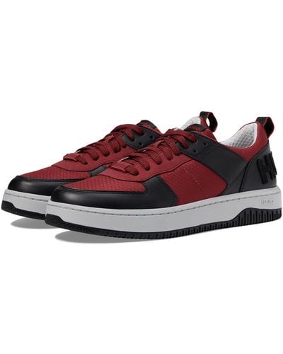 HUGO Kilian Mix Material Tennis Sneaker - Red