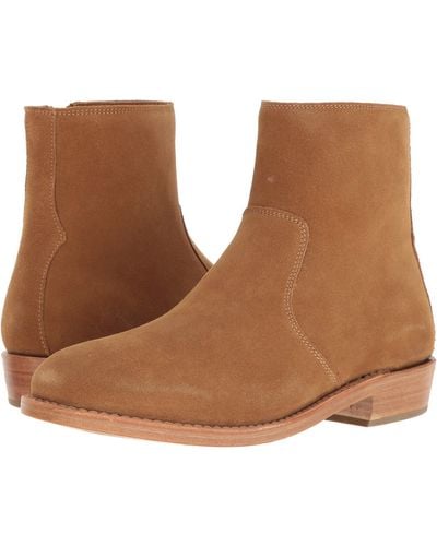 COACH West Suede Zip Boot (camel) Men's Zip Boots - Brown
