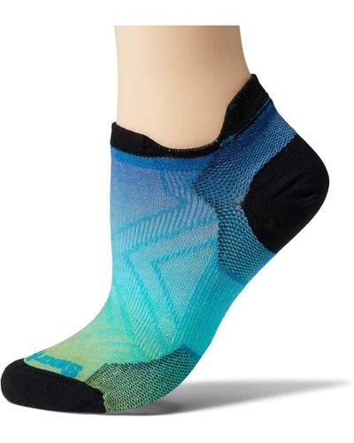 Smartwool Run Zero Cushion Ombre Print Low Ankle - Blue