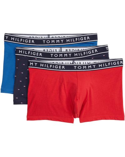 Tommy Hilfiger Cotton Stretch Trunks 3-pack - Red