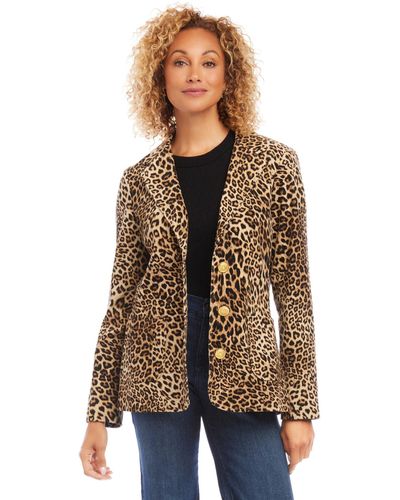 Karen Kane Leopard Corduroy Jacket - Multicolor