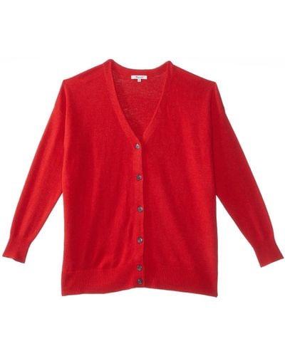Madewell Plus V-neck Relaxed Cardigan - Red
