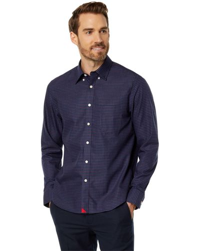 Mens UNTUCKit Shirts  Red Sox Signature Series Button-Down Wrinkle Free  Gray End-on-End » Lukeaire
